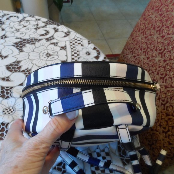 New Kate Spade Multi Color Striped Saffiano Leather Backpack & Money Pouch Set main image 14